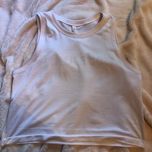 White lululemon crop top size 8